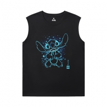 Camisetas de algodão Lilo Stitch Boys Camiseta sem Mangas