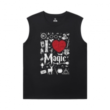 Camisas personalizadas Harry Potter Camisetas sem Mangas masculinas para academia