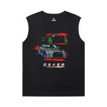 品質 GTR シャツ 車 メンズ ノースリーブ グラフィック T シャツ