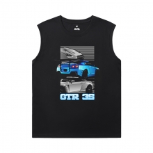 車のTシャツパーソナライズされたGTRノースリーブTシャツ男性