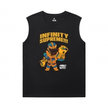 Thanos Tees Marvel The Avengers Black Sleeveless T Shirt Herre