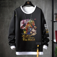 Vintage Anime JoJo's Bizarre Adventure Tops Fake Two-Piece Kujo Jotaro Sweatshirts