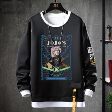 Clássico Anime JoJo's Bizarre Adventure Coat Falso Dois Pedaços Kujo Jotaro Moletom