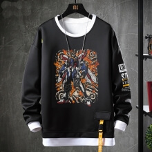 Gundam Sweatshirts Black Tops