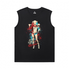 Harley Quinn Mens Designer Sleeveless T Shirts Birds of Prey Cotton T-Shirts