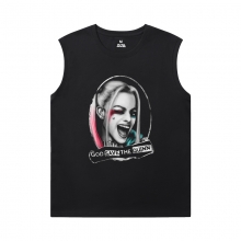 Cotton Shirts Birds of Prey Harley Quinn Mens Sleeveless Sports T Shirts