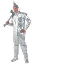 The Wizard Of OZ Cosplay Costume Silver Reflective Tin Man Mens Halloween Performance Clothing 