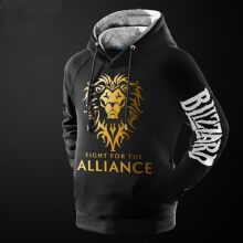 WOW altın İttifak logosu hoodie Warcraft Sweatshirt