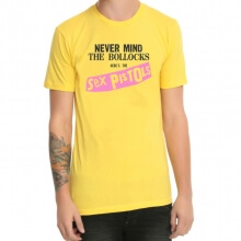 옐로우 섹스 피스톨즈 메탈 록 프린트 티셔츠
