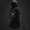 Cool V For Vendetta Long Hoodie Black Hooded  Sweater for Men