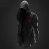 V cool pentru Vendetta Long Hoodie pulover cu glugă negru pentru barbati