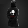 Cool V for Vendetta Long Hoodie Black Men Hooded Sweatshirt