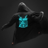 Luminous Sword Art Online Long Hoodie Black SAO Coats for Youth