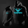 Luminous Gundam Zipper Black hoodie for youth