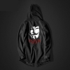 Cool V for Vendetta Long Hoodie Black Men Hooded Sweatshirt