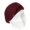Autumn Winter Peaked Cap Ladies Wool Beret Bow Ornament Hats Girls Wine Red