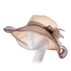 Summer Mulberry Silk Elegance Anti-UV Hats Female Foldable Sun Hat Travel Caps Ladies Flowers Printing