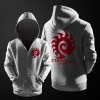 พายุหิมะดาวหัตถกรรม 2 Zerg Hoodie สีดำซิปขึ้นตาร์เสื้อ