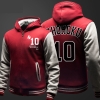 Mùa đông theo chủ đề Sweatshirt Hanamichi Sakuragi Zipper Hoodie lỏng phù hợp với màu đỏ