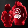 Linkin Park felpa Mens Black zip fino felpa con cappuccio