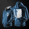 Attack on Titan Hoodie pro mladé černé zip svetr košile