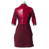 Scarlet Witch Cosplay Costume Avengers Age of Ultron Wanda Maximoff Pu Leather Coat