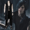 Game DMC 5 Cosplay Costume Men Vitale PU Leather Top