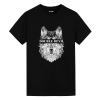 Geometrisk Wolf Design T-shirt