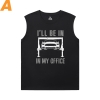 Racing Car T-Shirt Cotton xe động cơ Sleeveless Tshirt Mens