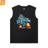 Racing Car T-Shirt Cotton xe động cơ Sleeveless Tshirt Mens