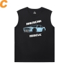 Racing Car T-Shirt Cotton xe động cơ Sleeveless Tshirt Mens