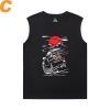 Racing Car Tee Katoen GTR Zwart Sleeveless T Shirt Mens