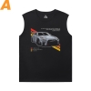Car Black Sleeveless Tshirt Cool GTR Tee Shirt