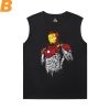 Homem de Ferro Tees Marvel Os Vingadores Sem Mangas Camisetas Impressas Mens