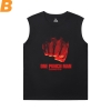 Vintage Anime Shirts Một Punch Man Sleeveless T Shirt Đen