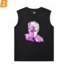 JoJo's Bizarre Adventure Sleeveless Tee Shirts Mens Anime Kujo Jotaro T-Shirt