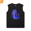 Pokemon Mens Graphic Sleeveless Shirts Quality Gengar Tees