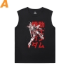 Gundam T-Shirt Japonesa Anime Round Neck Sleeveless T Shirt