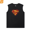Superman Sleeveless T Shirt Black Justice League Superhero Shirt