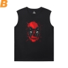 Deadpool Black Sleeveless Shirt Men Marvel Shirt