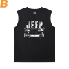 Camisas de Jeep de Qualidade Carro Sem Mangas Camisa de Pescoço Redondo