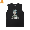 Rick and Morty Black Sleeveless Shirt Men Personalised Tee