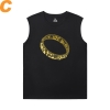 Cotton Shirts The Lord of the Rings Black Sleeveless Shirt Men