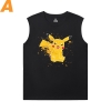 Cotton Shirts Pokemon Round Neck Sleeveless T Shirt