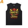 Pokemon T-Shirt Cotton Black Sleeveless T Shirt Mens