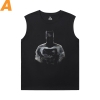 Batman Tees Justice League Superhero Black Sleeveless Shirt Men