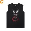 Tshirt Marvel Venom Preto Mangas Sem Mangas Masculinos