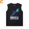 Godzilla Round Neck Sleeveless T Shirt Cotton Tee Shirt