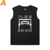 Racing Car T-Shirt Motor de carro de algodão impresso camisetas sem mangas para homens