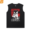 Tấn công vào Titan Mens Sleeveless Thể thao T Shirts Anime T-Shirts